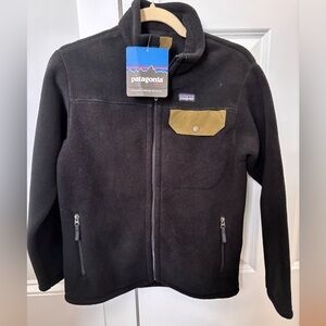 PatagoniaBlack Performance Jacket with Olive Accent - Brand New, Boys size L(12)